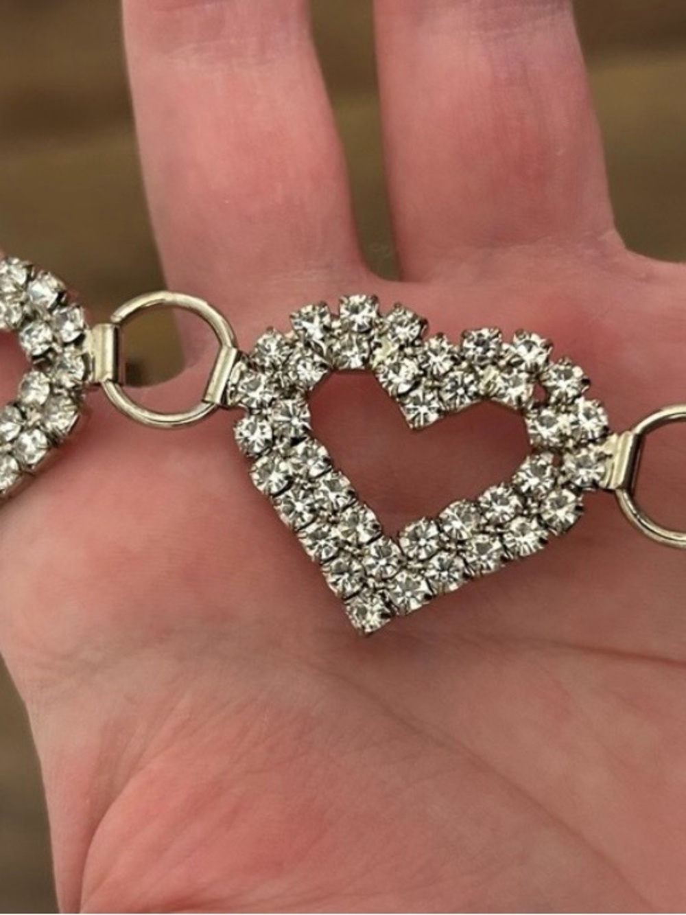 Silver Heart Crystal Link Belt - Picture 7 of 7